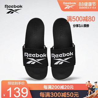 Reebok 锐步 运动经典 COMFORT SLIDE 2.0男女凉鞋拖鞋 FU7205_黑色 44.5