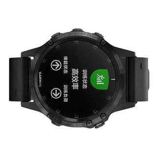 GARMIN 佳明 fenix 5 Plus 智能手表 47mm 黑色 钛合金表壳 黑色 硅胶表带（GPS、运动、心率）