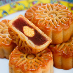 suncome 金顺昌 蛋黄红豆沙月饼500g(约12个)