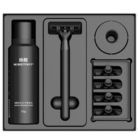 焕醒NEOWAK H300-8 5层刀片手动剃须刀套装 (1刀架+5刀头+底座+柠檬香型剃须泡115g)