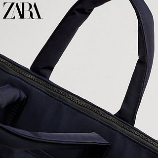 ZARA 男包 蓝色尼龙手提购物包潮包 13303720009