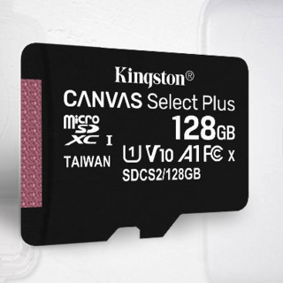 Kingston 金士顿 SDCS2 Micro-SD存储卡 128GB（UHS-I、V10、U1、A1）+补胎工具套装