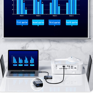 Lecoo Lenovo 联想 Type-C接口 HDMI/VGA转接头 USB-C拓展坞