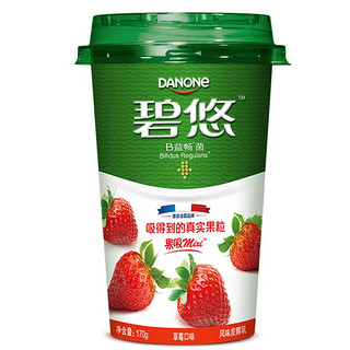 达能（DANENG） 大杯果吸 草莓果粒味 170g*8  低温酸奶酸牛奶风味发酵乳