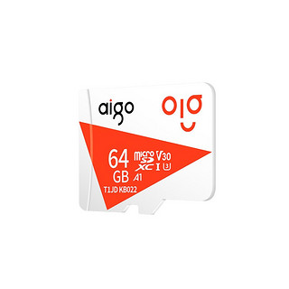 aigo 爱国者 T1JD Micro-SD存储卡 64GB（UHS-I、V30、U3、A1）