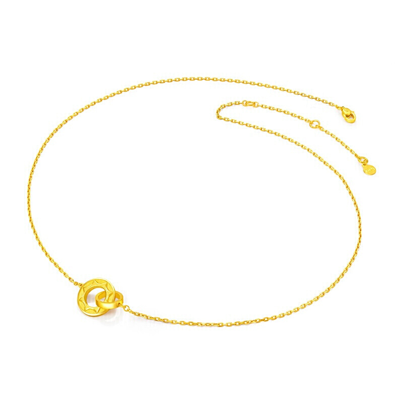 chow tai fook 周大福 ing系列 f219112 环环相扣足金项链