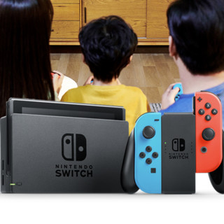 Nintendo 任天堂 Switch系列 国行续航增强版游戏机 红蓝色+超级马力欧 奥德赛 游戏实体卡+128G闪迪TF卡