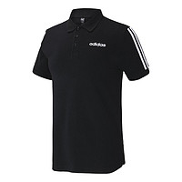 adidas 阿迪达斯 M Cot Polo 3s 男子POLO衫 EJ0927 黑色 L