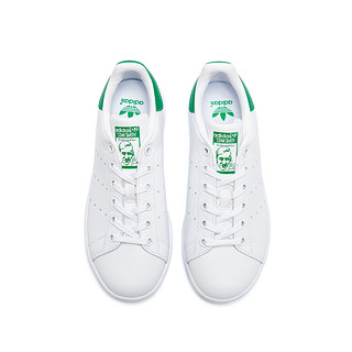 adidas ORIGINALS Stan Smith J 大童休闲运动鞋 M20605 白绿 36.5