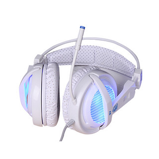 SADES 赛德斯 A6 头戴式耳罩式有线游戏耳机 白色 USB口