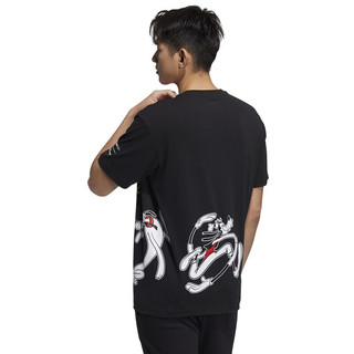 adidas NEO M MF TEE 2 Disney联名款 男子运动T恤 HF0452 黑色 XXL