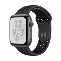 Apple 苹果 Watch Series 4 智能手表 深空灰 铝金属表壳 深空灰 硅胶表带(GPS、运动、防水)