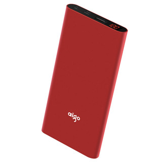 aigo 爱国者 N10 移动电源 红色 10000mAh Lightning micro usb 10.5W快充