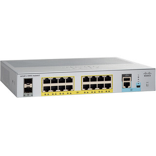 CISCO 思科 WS-C2960L-16PS-LL 16口千兆POE+2光 交换机