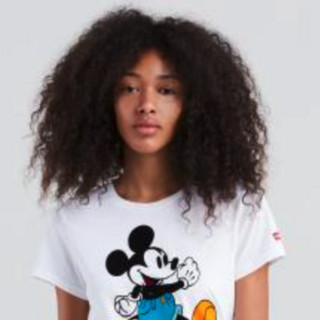 Levi's 李维斯 X DisneyMickeyMouse 女士圆领短袖T恤 173690613 白色 L