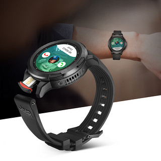 JEEP 吉普 HY-WS02 智能手表 49.5mm 黑色 不锈钢表壳 黑色TPU表带( 心率监测、秒表、GPS、睡眠监测）