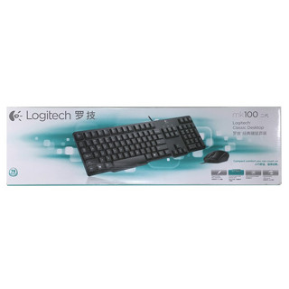 logitech 罗技 MK100 有线键鼠套装 黑色