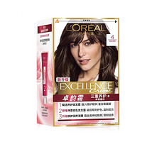 L'OREAL PARIS 巴黎欧莱雅 卓韵霜赋活养护染发霜 #4自然棕色 1盒