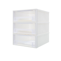Citylong 禧天龙 收纳柜(抽屉式、3L*3个、高透明白)
