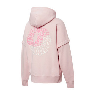 彪马 PUMA 女子 生活系列 Downtown Full-Zip Hoodie 针织外套 531602 36 荷花粉 亚洲码 XL 170/92A