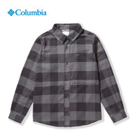 Columbia哥伦比亚户外21秋冬新品儿童休闲格纹衬衫男女童AB0072 023 M