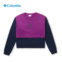 Columbia哥伦比亚户外21秋冬新品女子撞色拼接圆领套头卫衣AR8828 464 S