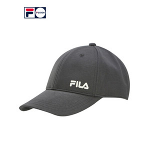 FILA 斐乐运动帽子情侣通用鸭舌帽FUSION 棒球帽2021秋新款运动休闲遮阳帽男女 深沉灰-DY XS