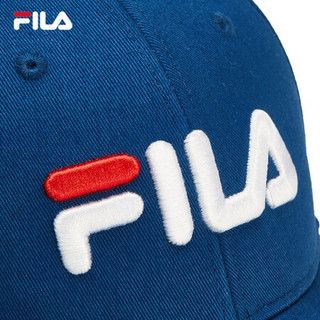 FILA 斐乐官方时尚棒球帽女2021年夏季新款经典潮流鸭舌帽棒球帽 蓝色-BU XS