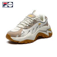 直播专享：FILA 斐乐 FUSION系列 女子跑鞋 T12W125208B 初雪白/芋茎褐 38.5