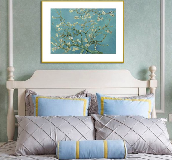 买买艺术 梵高《开花的巴旦杏树》50x40cm 装饰画 油画布