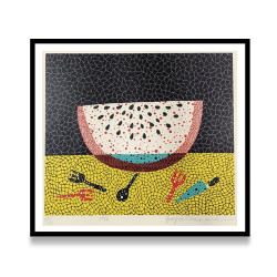 维格列艺术草间弥生西瓜54x618cm丝网版画装饰画