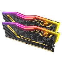 Team 十铨 DDR4 DELTA RGB马甲内存套装 炫光灯条 3200 16G(8G×2)套装  TUF联名迷彩