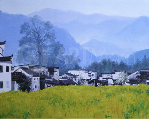 墨斗鱼艺术油画丙烯_artmorn 墨斗鱼艺术 纪钧译作品《油菜花》40