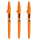 Jinhao 金豪 鲨鱼旋转钢笔 橙色3支 暗尖 0.38mm