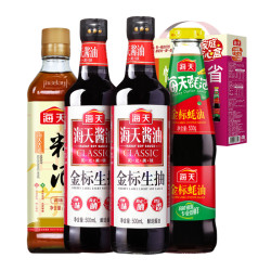 海天 酱油+锦鲤派金标生抽+蚝油+料酒 3.47kg