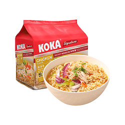 KOKA 可口 鸡汤方便面85g*5包+ 谷物主义岩烧乳酪吐司面包300g