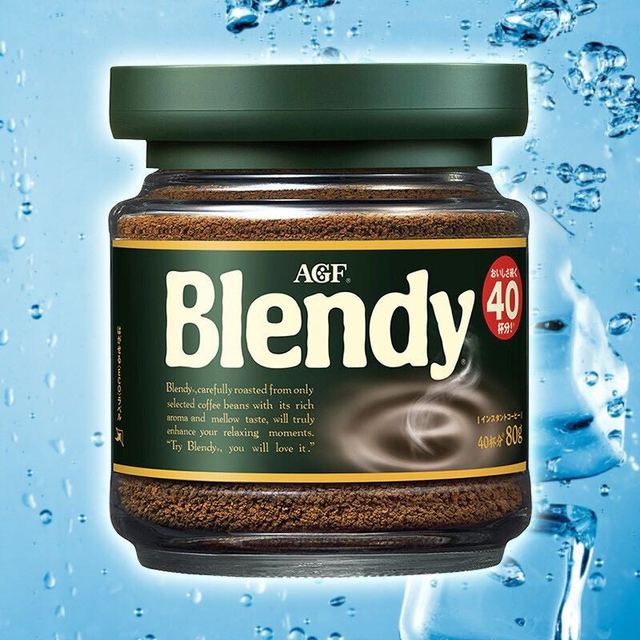 PLUS会员：AGF blendy布兰迪  绿罐速溶黑咖啡粉  80g/罐