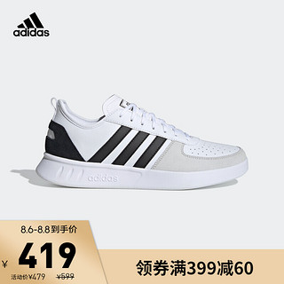 adidas ORIGINALS 阿迪达斯官网 adidas COURT80S 男鞋网球运动鞋FW2871 白/一号黑/轨道灰 40(245mm)