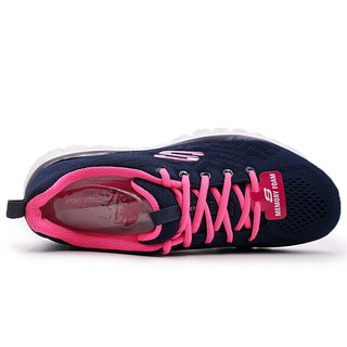 SKECHERS 斯凯奇 Graceful Get Connected 女子跑鞋 12615/NVHP 藏蓝/粉色 36