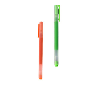Xiaomi 小米 巨能写 MJZXB02WC 拔帽中性笔 橙1绿1 0.5mm 2支装