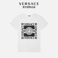 范思哲VERSACE 21秋冬 女士T恤 1000811-1A00769-2W020-38 白色+黑色 40