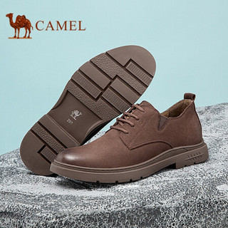 骆驼（CAMEL） 百搭户外工装鞋男低帮牛皮皮鞋男士休闲鞋 A132289020 棕色 38