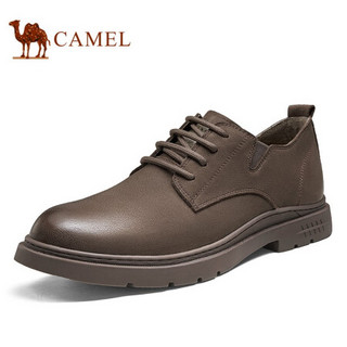 骆驼（CAMEL） 百搭户外工装鞋男低帮牛皮皮鞋男士休闲鞋 A132289020 棕色 38