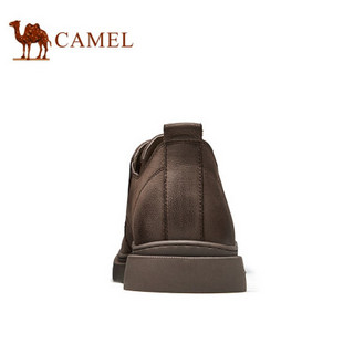 骆驼（CAMEL） 百搭户外工装鞋男低帮牛皮皮鞋男士休闲鞋 A132289020 棕色 38