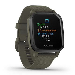 GARMIN 佳明 Venu Sq 运动手表 010-02426-63 森林绿 40.6mm 音乐版