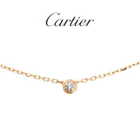 Cartier卡地亚Diamants Légers系列 玫瑰金黄金白金项链B7215700