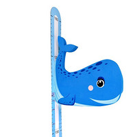 澳乐家庭磁性身高尺贴墙儿童精准身高测量仪标尺立体卡通墙贴3d立体量身高神器-小鲸鱼