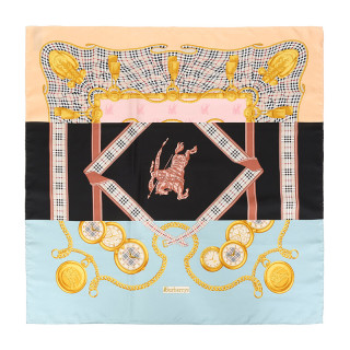 burberry 博柏利 女士桑蚕丝丝巾 40774681 米色 90*90cm