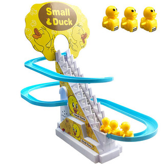 Disney 迪士尼 网红小鸭子爬楼梯轨道 单轨道3只小黄鸭