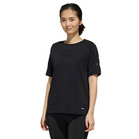 adidas NEO W SS TEE 女子运动T恤 FN6558 黑色 L